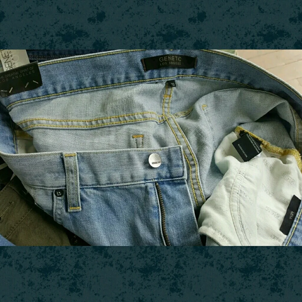 GENETIC denim ALEXA Slim straight leg Boyfriend Jeans ZEPHYR light wash NWT